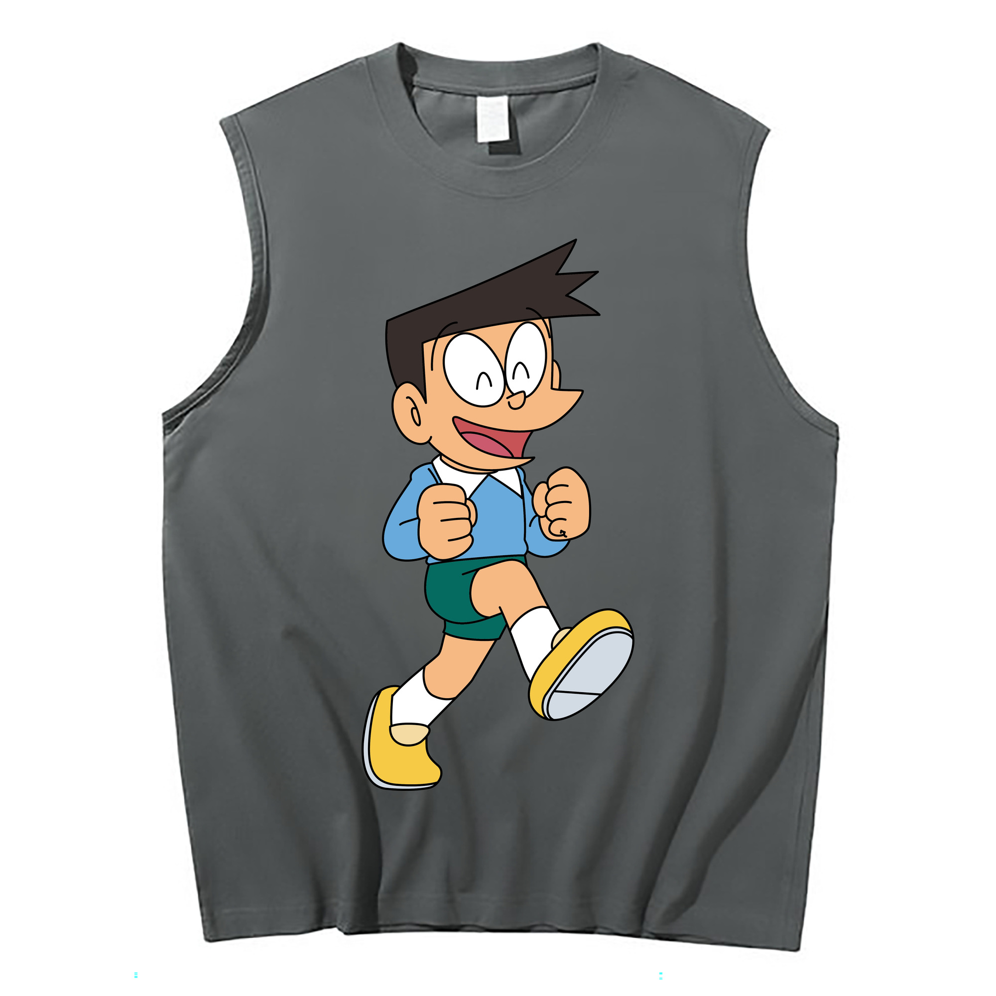 （画像用） ドラえもん 骨川 スネ夫 Doraemon Honekawa Suneo コットン100％タンクトップ（フロントプリント）